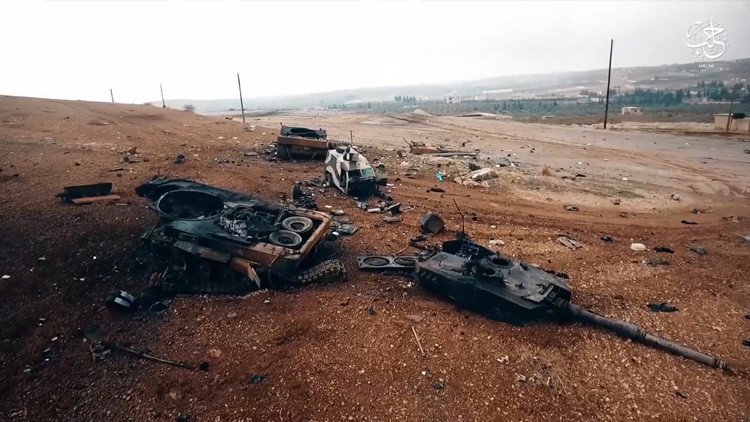 FOTOS: 'Indestructibles' tanques alemanes Leopard 2A4 destrozados en Siria