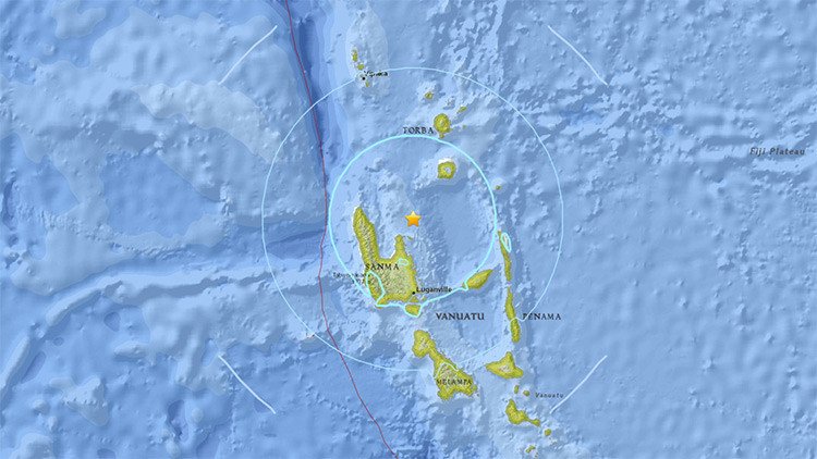 Fuerte sismo de magnitud 5,9 sacude el océano Pacífico