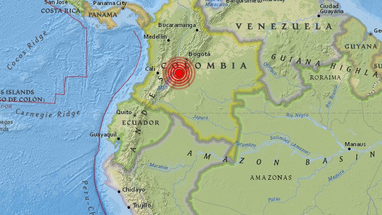 Un sismo de magnitud 5,6 sacude Colombia
