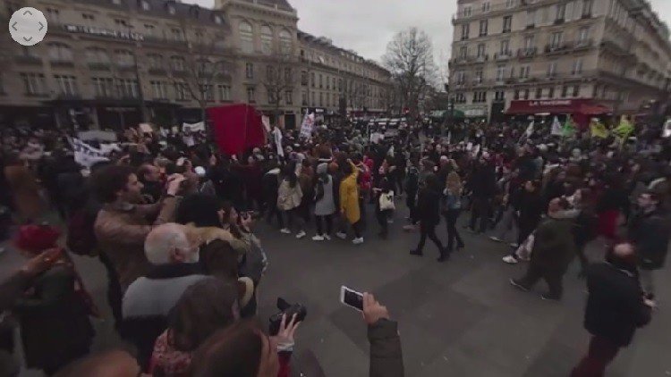 Manifestación en formato de 360°: París rechaza la brutalidad policial