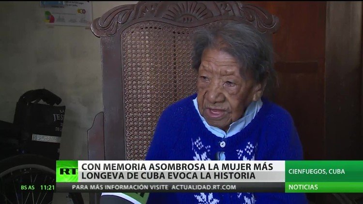 La mujer más longeva de Cuba evoca la historia con una memoria asombrosa