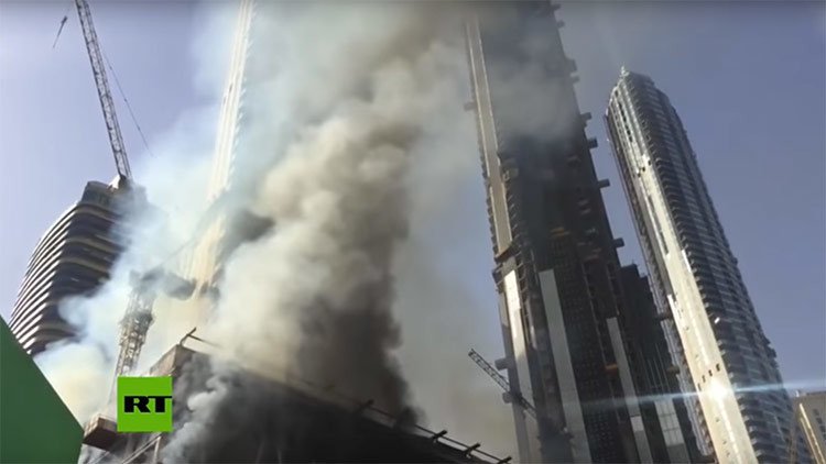 Gran incendio en el centro de Dubái (FOTOS, VIDEOS)