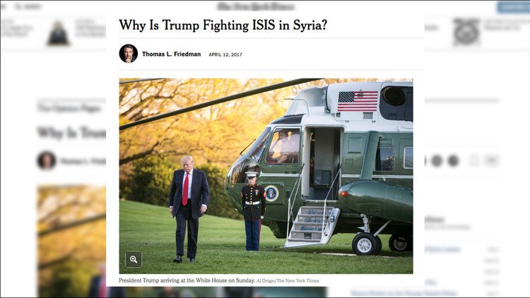 ¿Derrotar al EI? ¿Para qué? Columnista de 'The New York Times' propone a EE.UU. nuevo plan en Siria