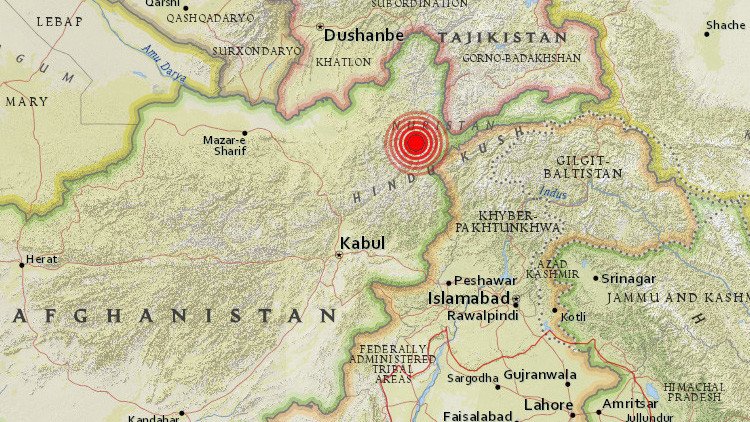 Un sismo de magnitud 5,9 sacude Afganistán