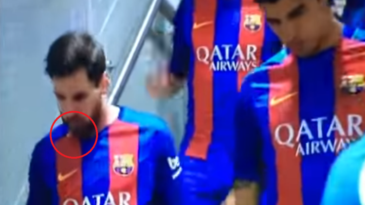 ¿Realmente Messi escupe un diente durante el partido contra el Real Madrid?