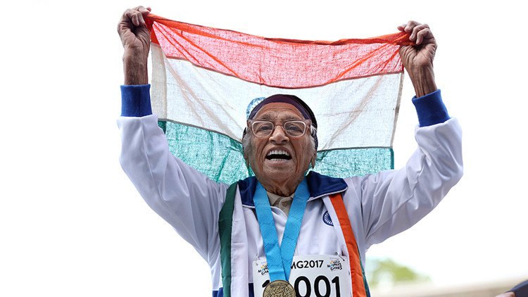Video: Una mujer india de 101 años vence en los 100 metros lisos