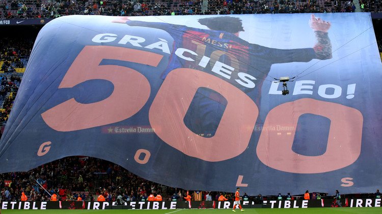 El Barcelona celebra los 500 tantos de Messi con una goleada al Osasuna