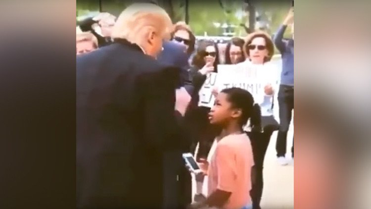 Una niña regaña a 'Donald Trump' de esta forma y se vuelve viral (VIDEO)