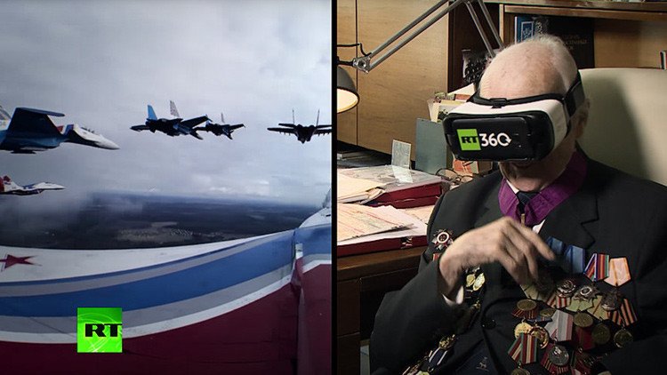 VIDEO: Un veterano de la II Guerra Mundial vuelve a 'volar' gracias a un video en 360º de RT