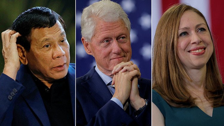 Duterte a Chelsea Clinton: "Cuando tu padre se acostaba con Lewinsky, ¿le golpeaste?"