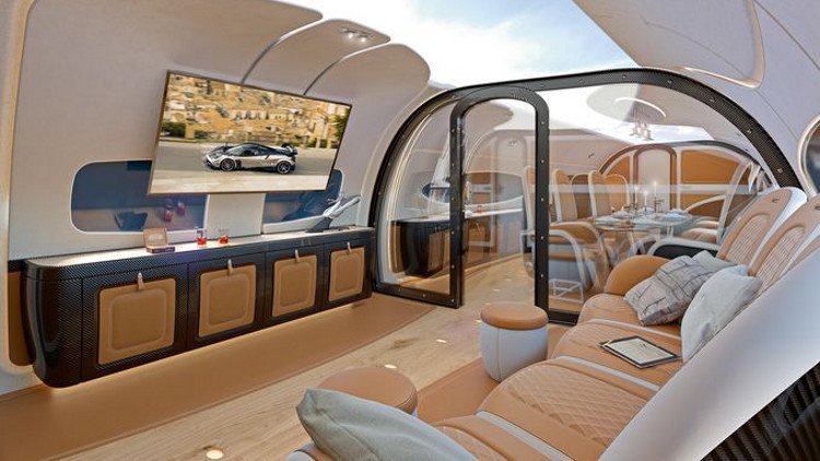 Airbus y Pagani exhiben la aeronave más lujosa del mundo
