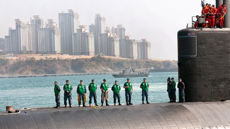 Un submarino nuclear de ataque de Estados Unidos llega a Corea del Sur (Video)