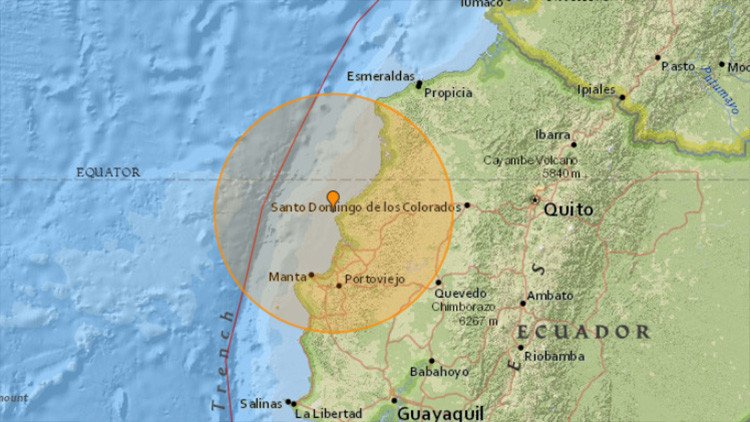 Un fuerte sismo de magnitud 6,3 sacude las costas de Ecuador 