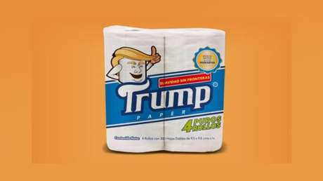 "No podemos quedarnos callados": Un mexicano crea el papel higiénico Trump 