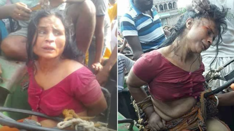 Video escalofriante: Desnudan, afeitan y linchan a una mujer con problemas mentales en India