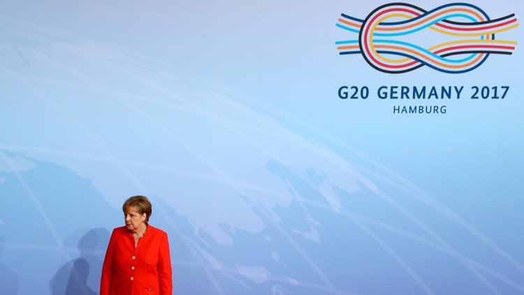 Merkel explica por qué se eligió la imagen de un nudo marinero como símbolo del G20 