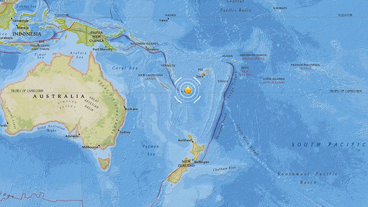 Terremoto de 5,6 en el sudoeste del Pacífico