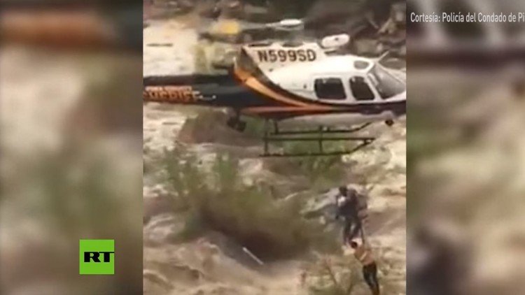 Rescate imposible en helicóptero durante una tormenta 
