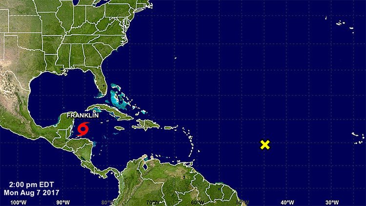 Declaran una alerta naranja en el Caribe por la tormenta tropical Franklin