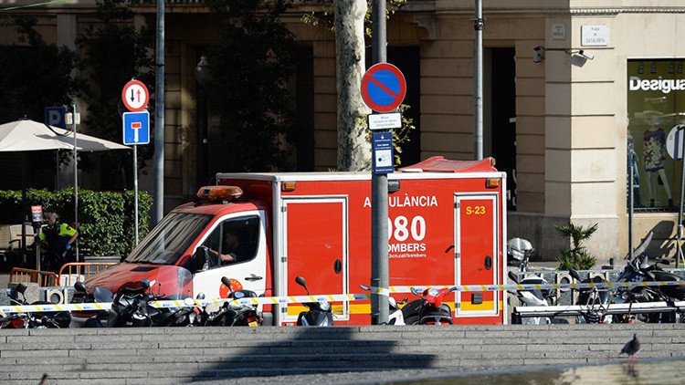 Así es la furgoneta del atentado de las Ramblas de Barcelona (VIDEO)