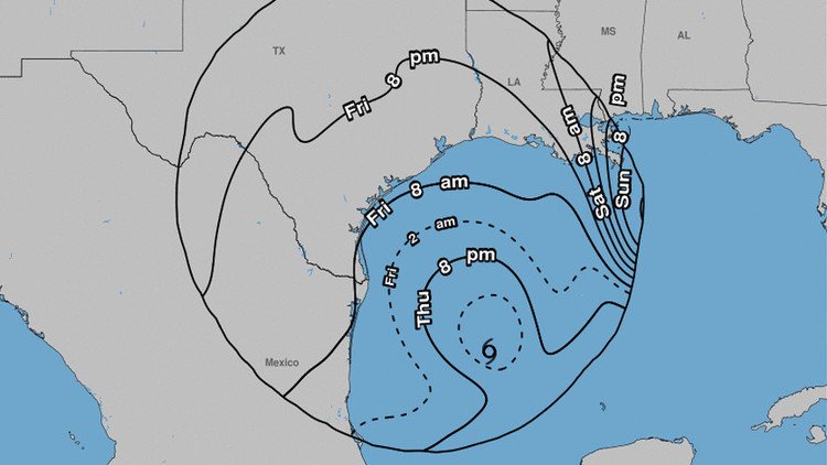 La tormenta tropical Harvey se convierte en huracán en el golfo de México