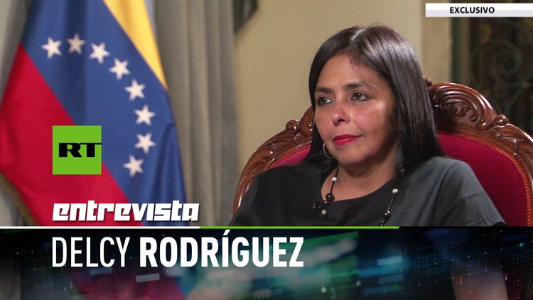 Delcy Rodríguez: "Los que piden intervención y bloqueo contra Venezuela son traidores a la patria"