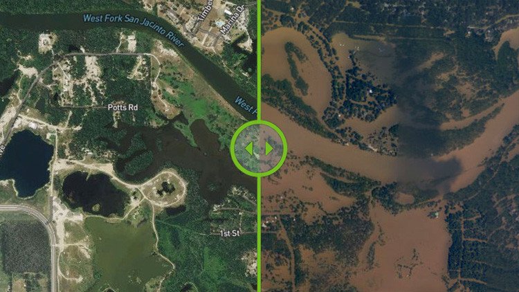 Texas, antes y después de Harvey: Fotos aéreas recogen los terribles efectos del huracán
