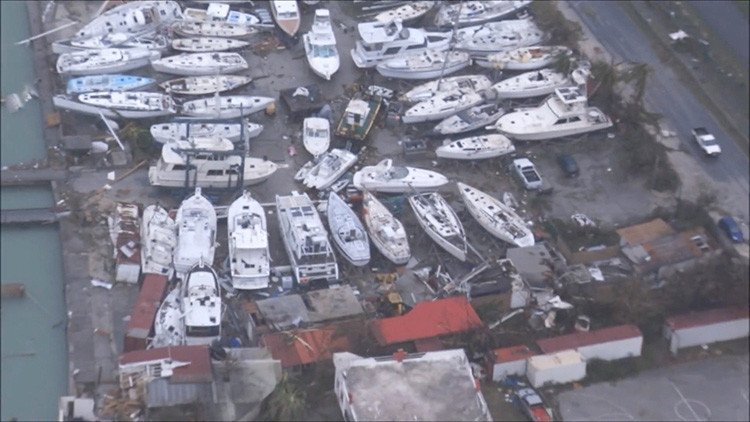 VIDEO: Imágenes aéreas de la isla de San Martín arrasada por el huracán Irma