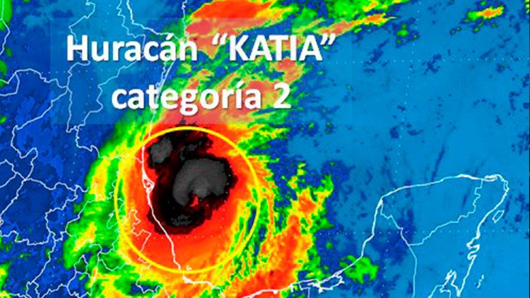 El huracán Katia se fortalece hasta la categoría 2