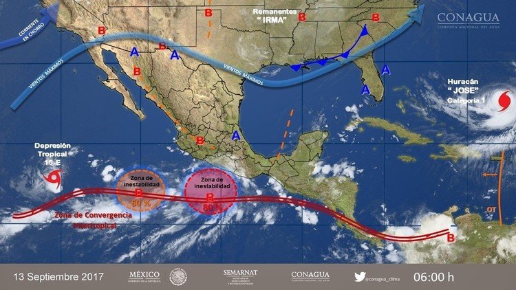 Alerta de ciclón tropical en México