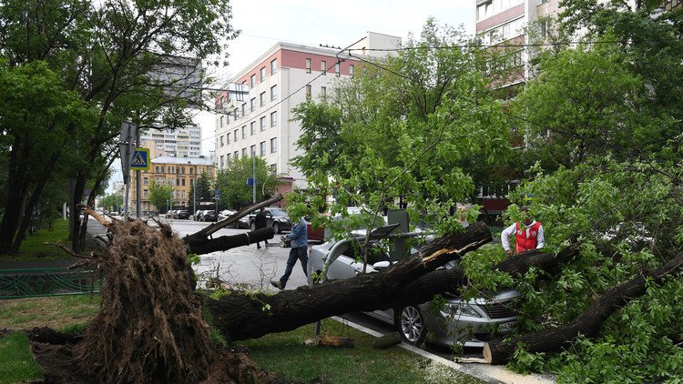 Una gran tormenta azota Moscú y causa heridos y daños (FOTOS)