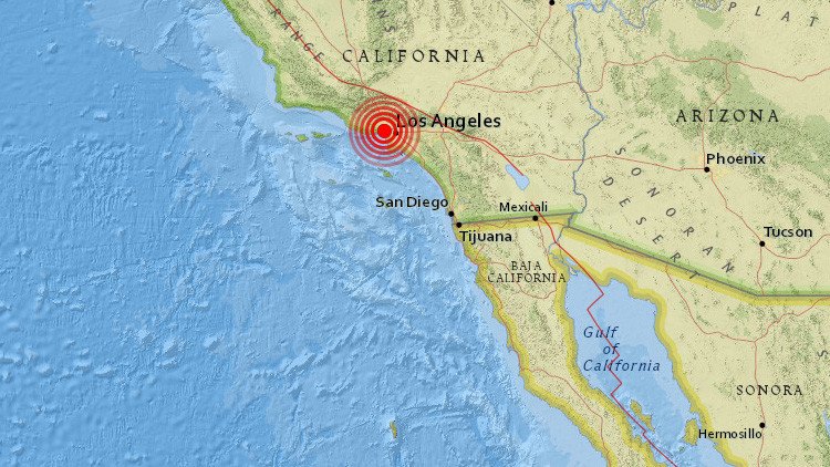 Se registra un sismo de magnitud 3,6 en Los Ángeles