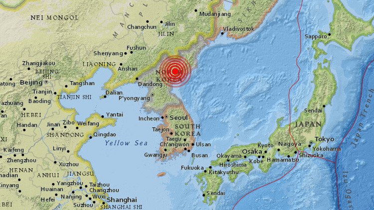Un terremoto de 3,4 se registra en Corea del Norte