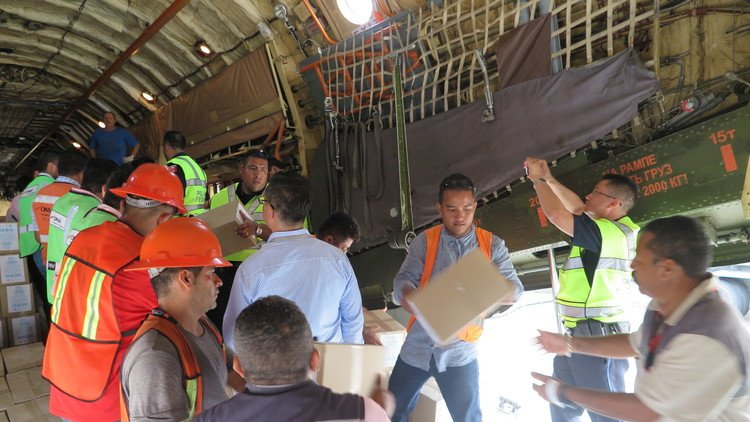 Rusia envía 35 toneladas de ayuda humanitaria a las víctimas de terremotos en México (VIDEO, FOTO)