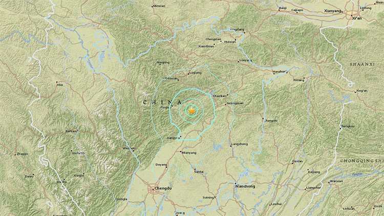 Un sismo de magnitud 5,4 se registra en China 