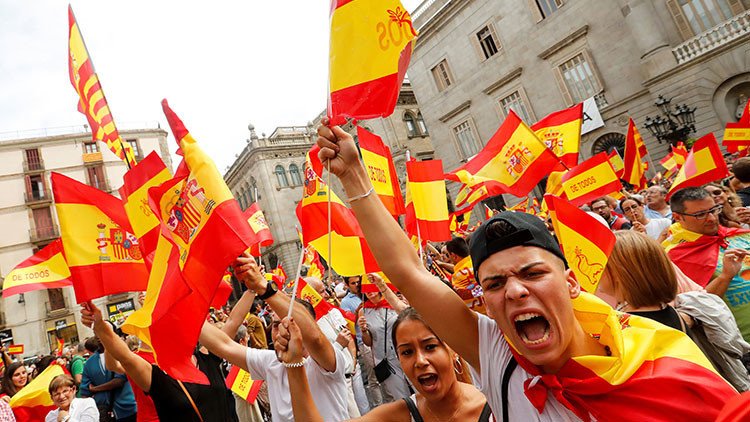 Manifestación en Madrid contra el referéndum de independencia de Cataluña (VIDEO)