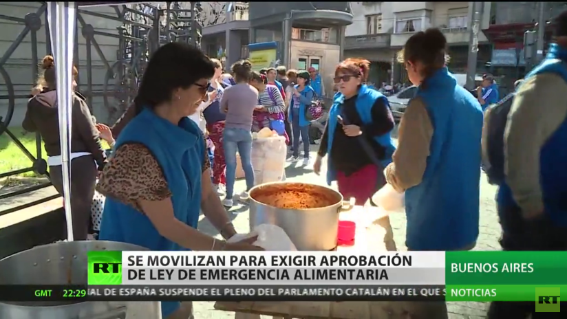 Movilización en Argentina a favor de la ley de Emergencia Alimentaria