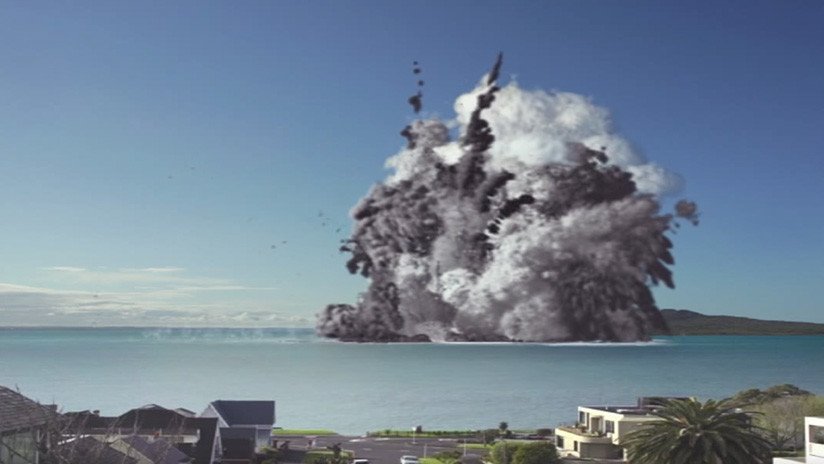 VIDEO: 'Erupción' de un volcán submarino 'destruye' la ciudad más poblada de Nueva Zelanda
