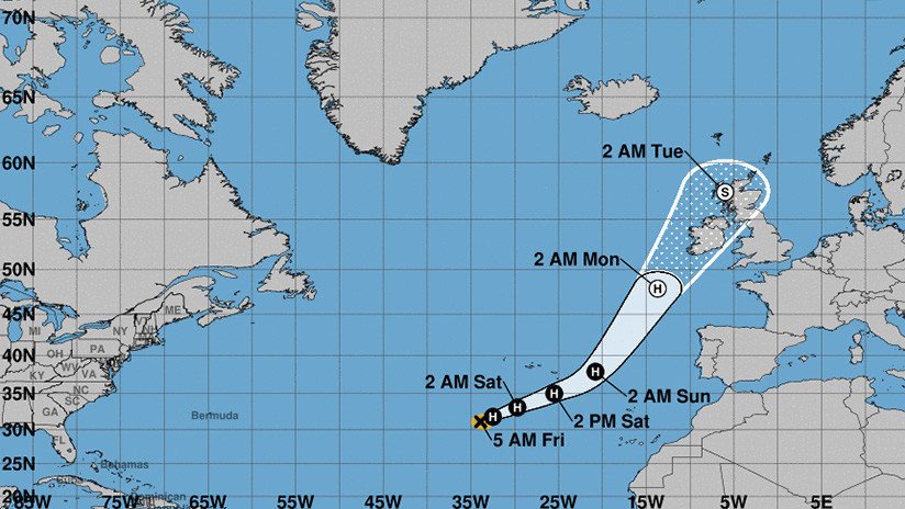 Irlanda espera con temor la inminente llegada del huracán Ophelia