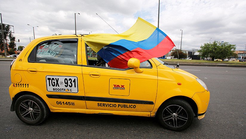 Taxistas de Bogotá inician paro nacional en Colombia (VIDEOS)