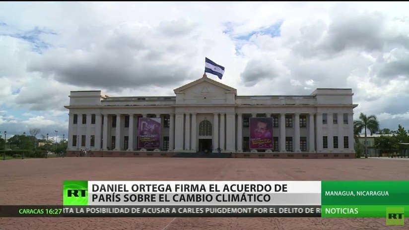Daniel Ortega firma la adhesión de Nicaragua al Acuerdo de París sobre el cambio climático