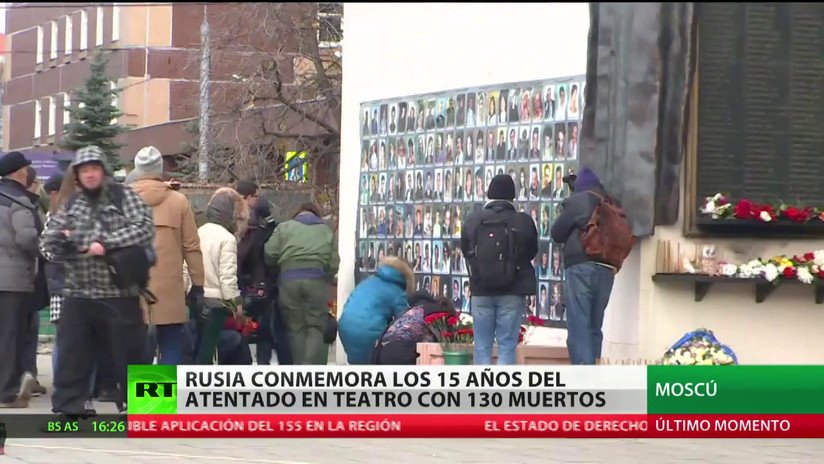 Rusia conmemora los 15 años del atentado en Moscú que dejó 130 muertos