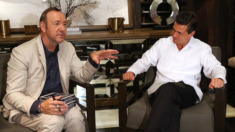 Peña Nieto y Kevin Spacey, las fotos que hicieron estallar las redes sociales en México 