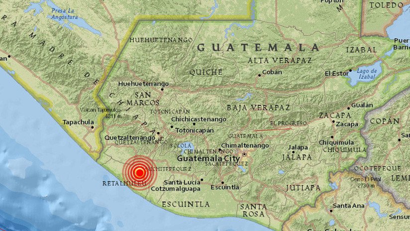 Guatemala: Se produce un terremoto de magnitud 5,1 