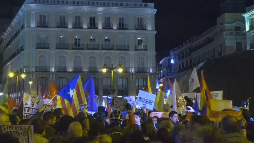 Manifestación en Madrid en apoyo a los "presos políticos"