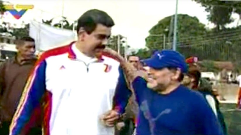 Maradona juega un partido de fútbol con Nicolás Maduro (VIDEO)