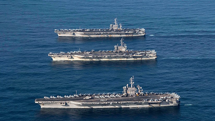 Pionyang: Los tres portaviones de EE.UU. cerca de Corea del Norte son una amenaza de guerra nuclear