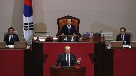 "No nos pongan a prueba": Trump advierte a Pionyang desde Corea del Sur
