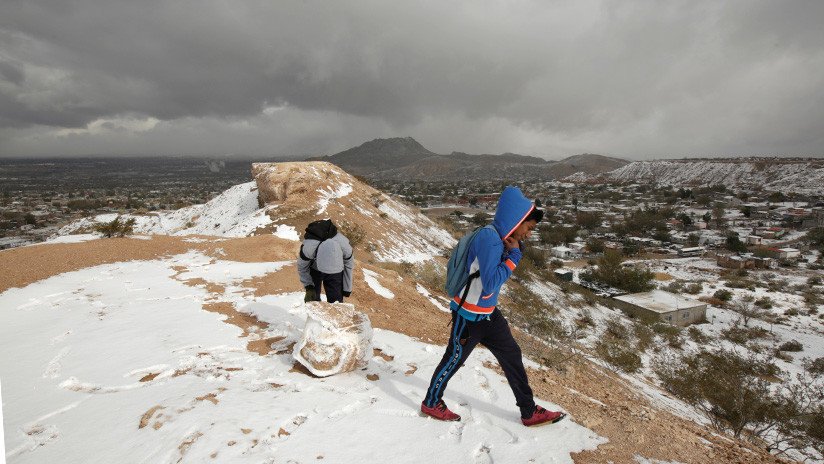 FOTOS Y VIDEOS: Primera nevada en décadas en el norte de México