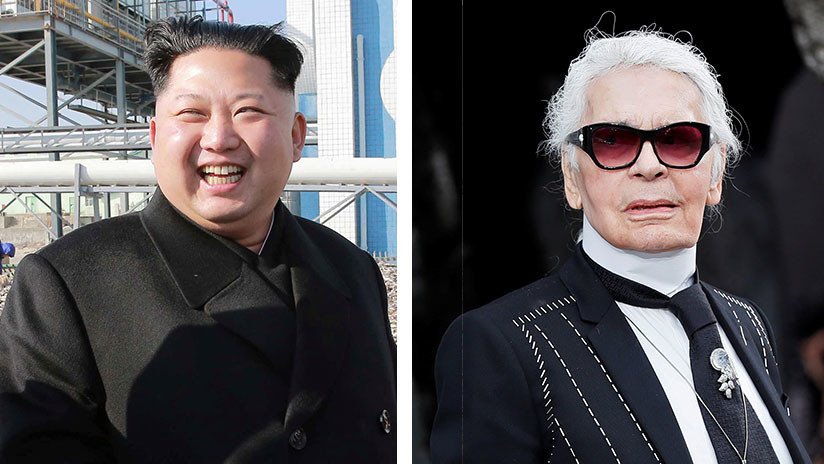 Foto: El diseñador de moda Karl Lagerfeld dibuja una caricatura de Kim Jong-un 